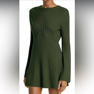 NWT Ribbed Sweater Dress in BLACK, size L